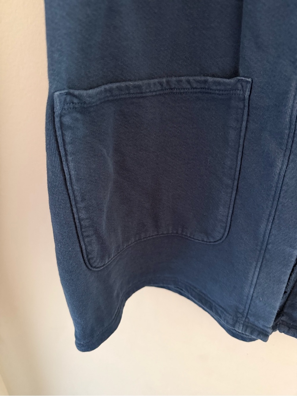 American Giant 100% Cotton French Terry Cardigan Jacket Blue Slouchy Pockets XS - Picture 5 of 6